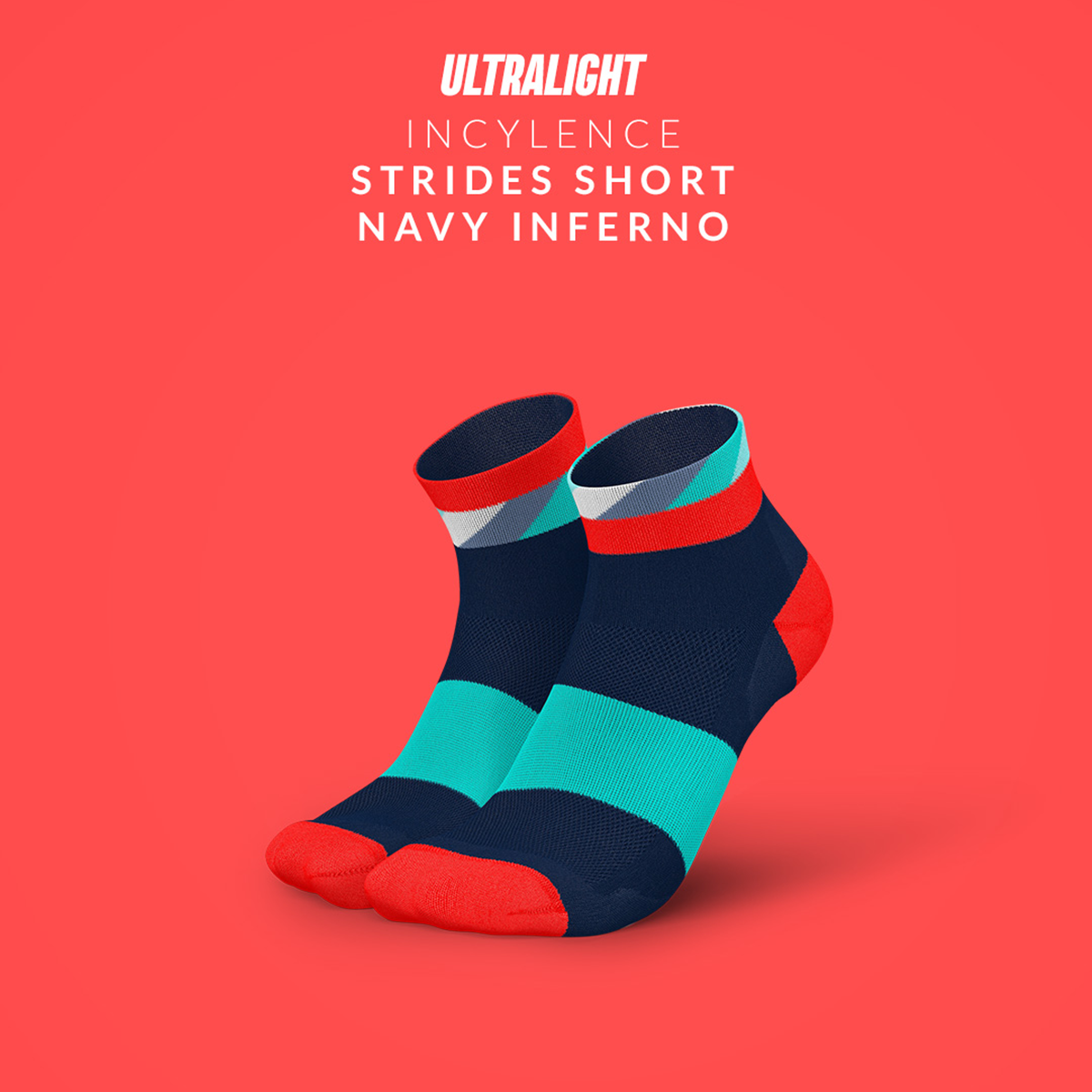 INCYLENCE ULTRALIGHT STRIDES SHORT NAVY INFERNO