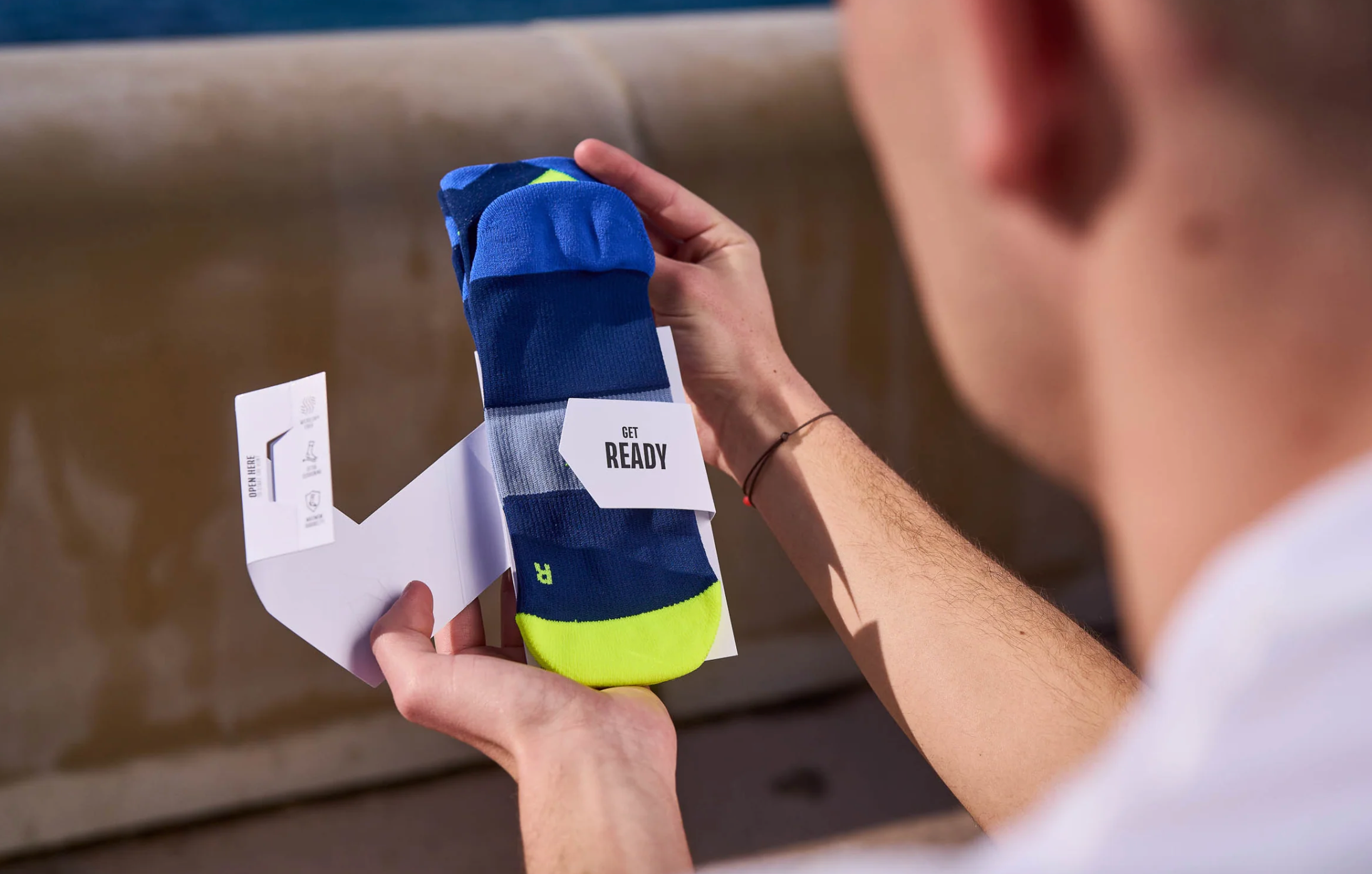 INCYLENCE RUNNING PEAKS SHORT NAVY BLUE CANARY