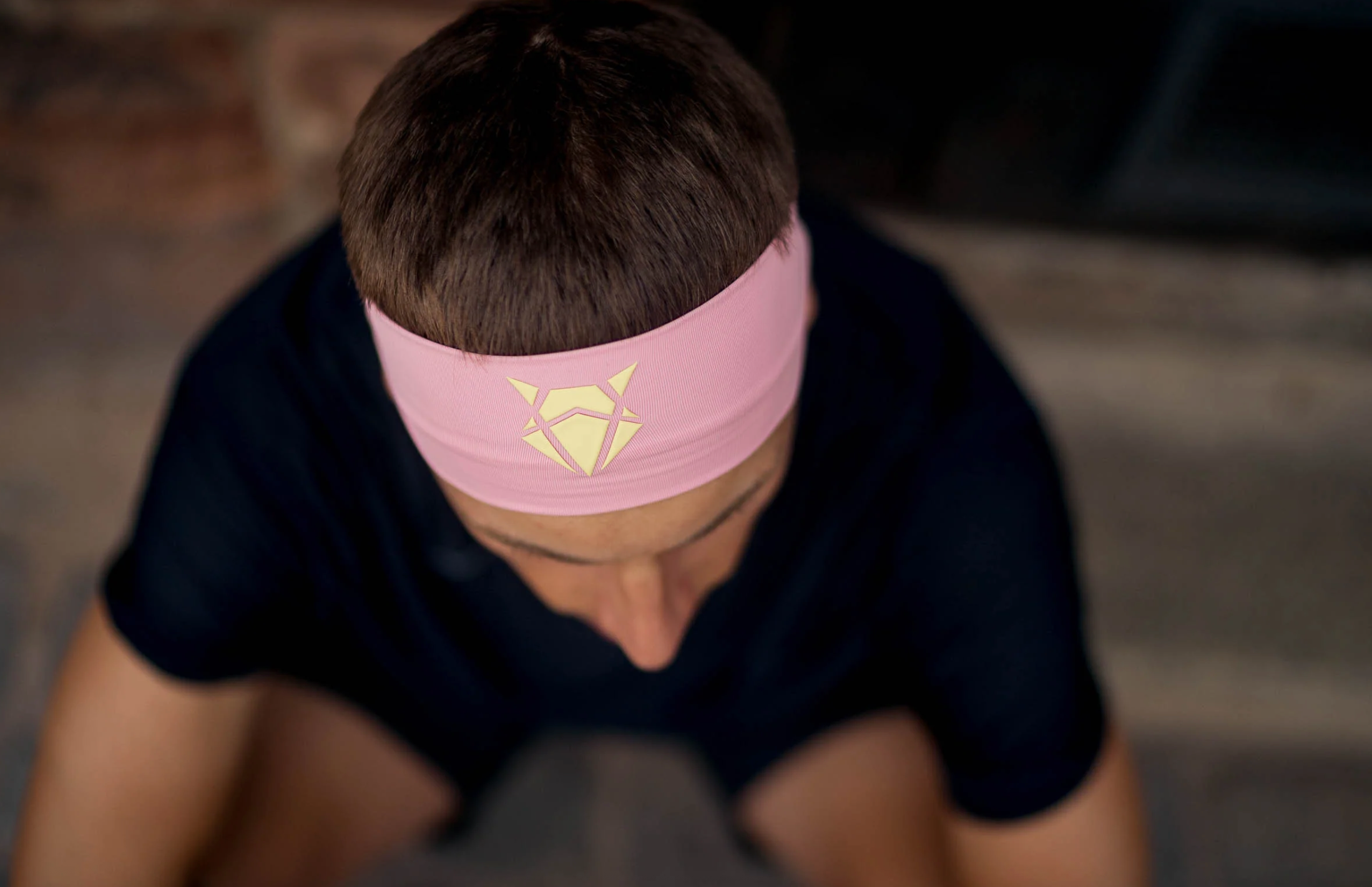INCYLENCE HEADBAND V1 LIGHT PINK YELLOW NARROW