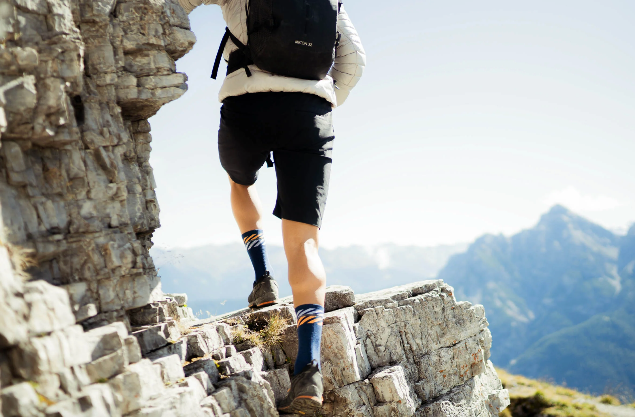 INCYLENCE MERINO LIGHT LANES NAVY ORANGE