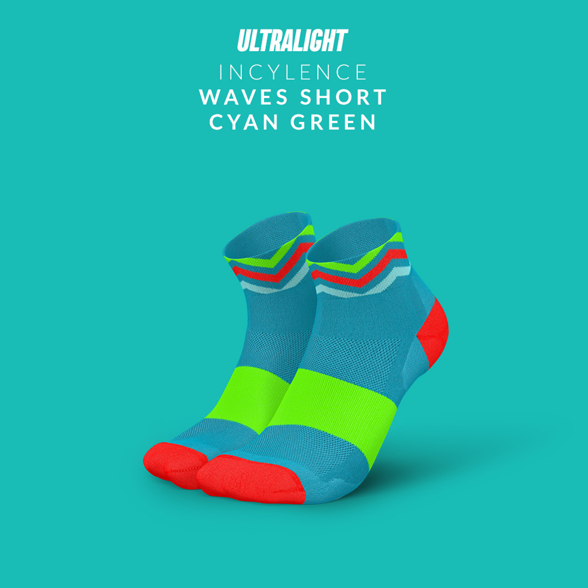 INCYLENCE ULTRALIGHT WAVES SHORT CYAN GREEN
