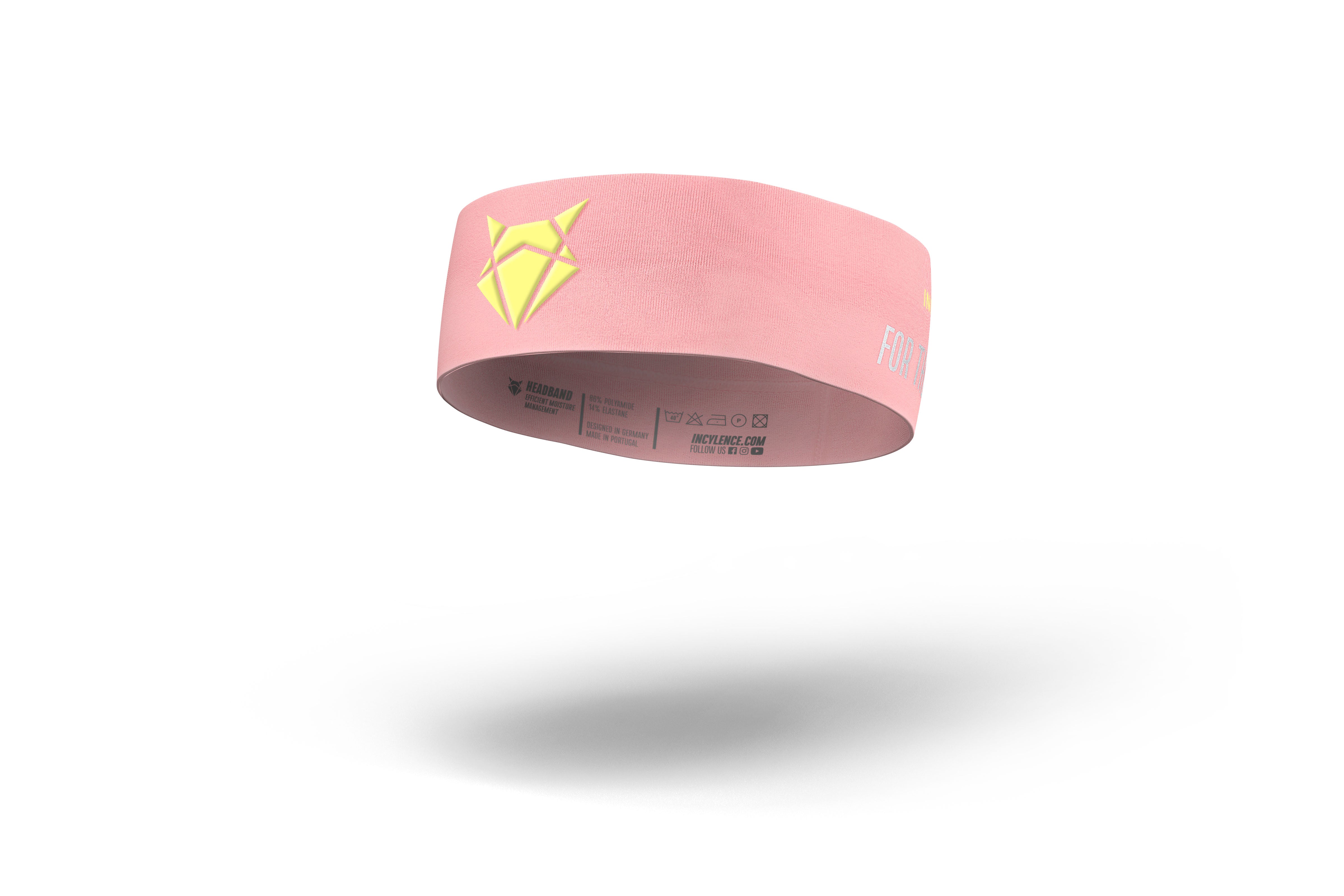 INCYLENCE HEADBAND V1 LIGHT PINK YELLOW NARROW