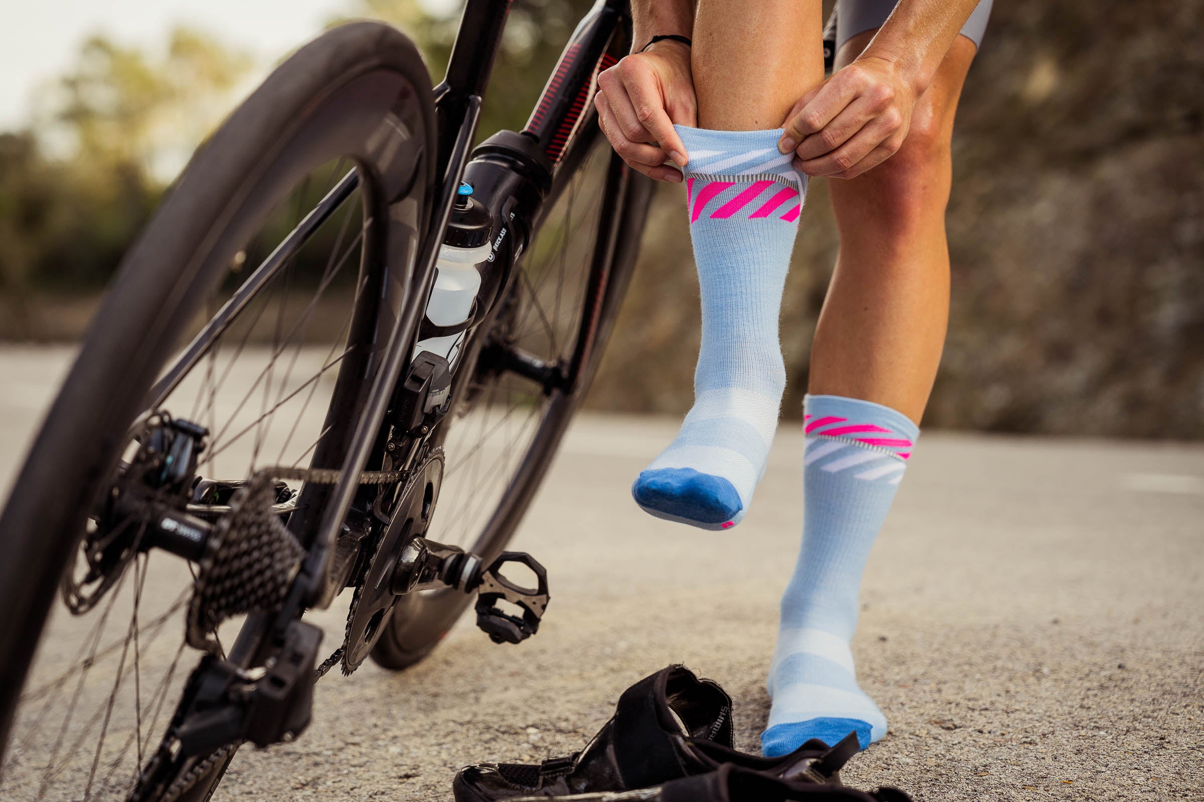 INCYLENCE MERINO LIGHT LANES WATER PINK