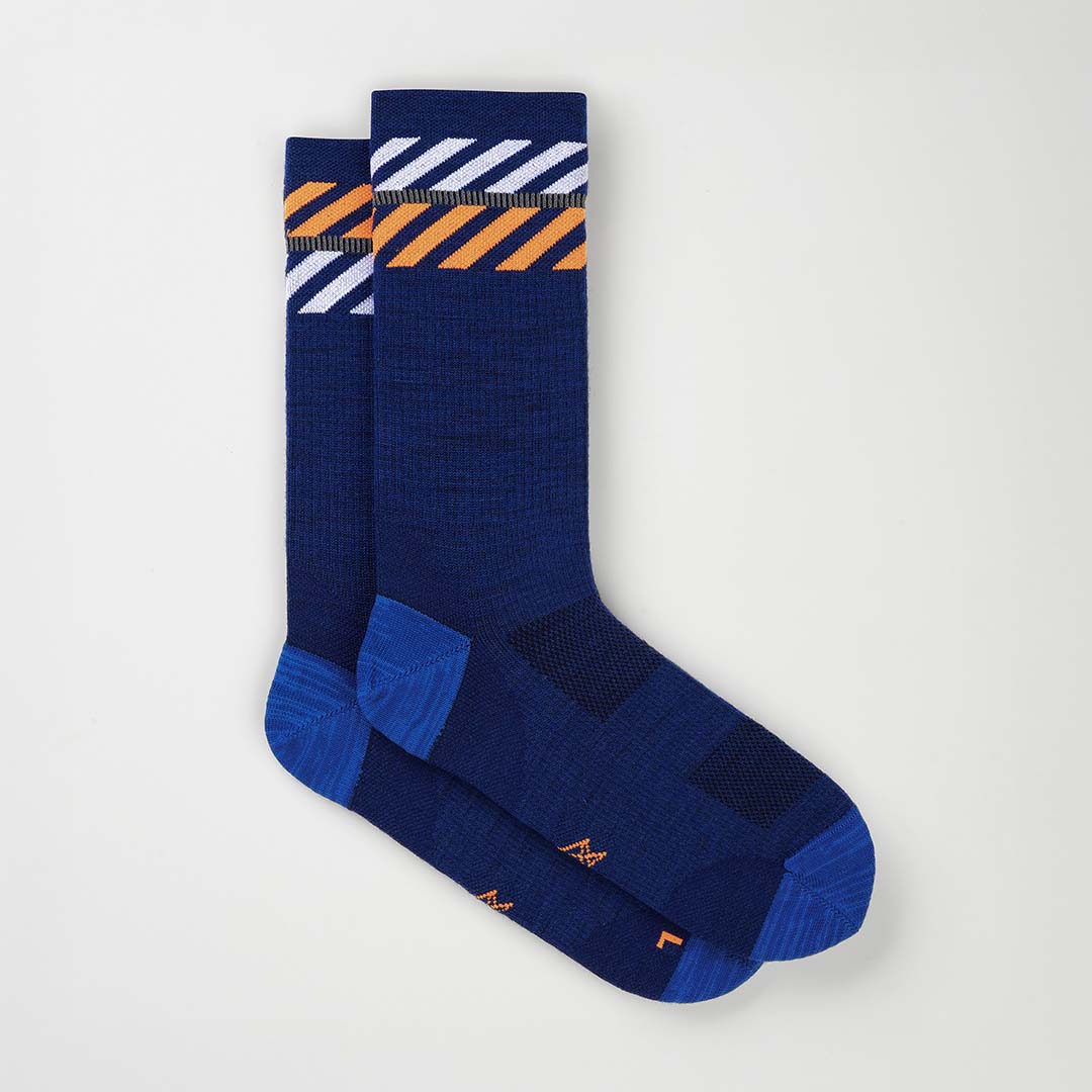 INCYLENCE MERINO LIGHT LANES NAVY ORANGE
