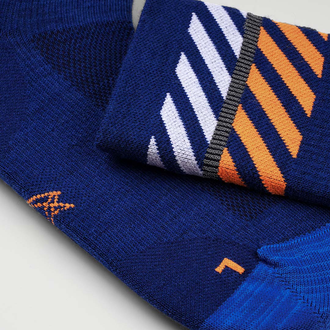 INCYLENCE MERINO LIGHT LANES NAVY ORANGE