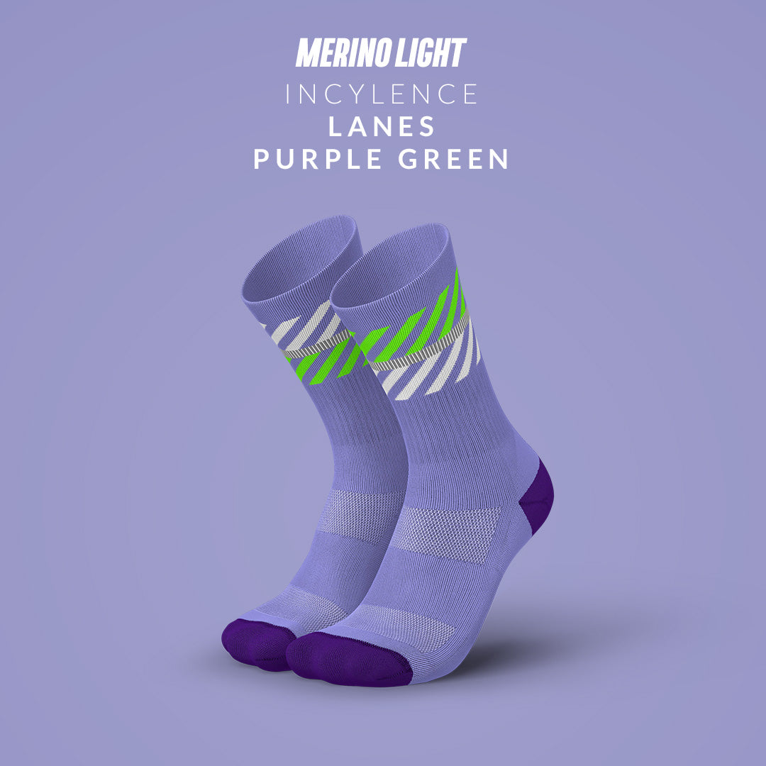 INCYLENCE MERINO LIGHT LANES PURPLE GREEN