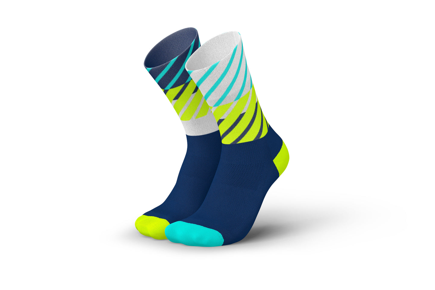INCYLENCE RUNNING DIAGONALS NAVY CANARY