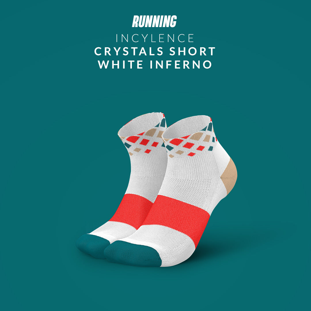 INCYLENCE RUNNING CRYSTALS SHORT WHITE INFERNO