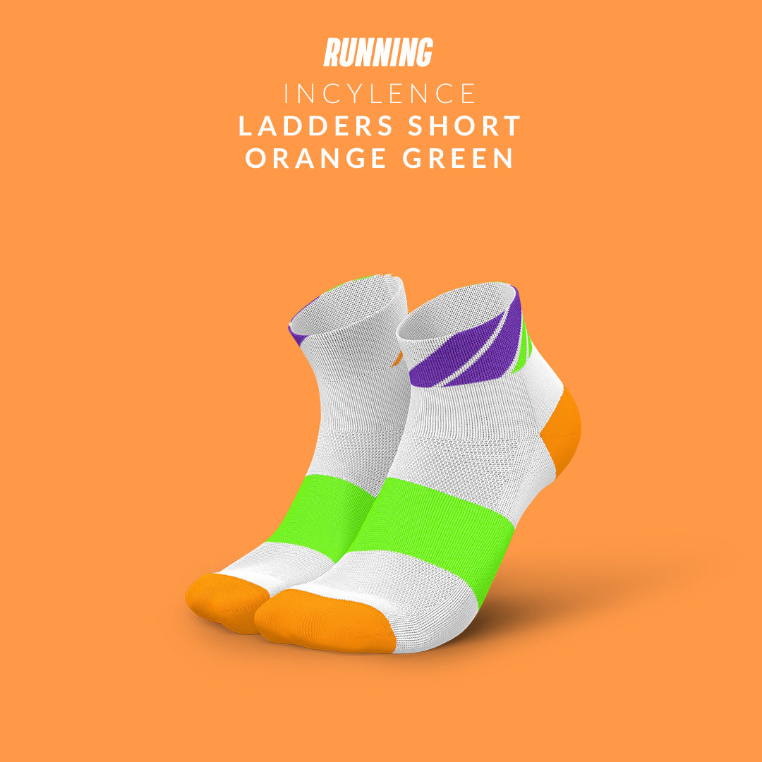 INCYLENCE RUNNING LADDERS SHORT ORANGE GREEN