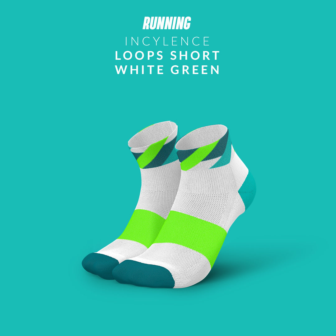 INCYLENCE RUNNING LOOPS SHORT WHITE GREEN