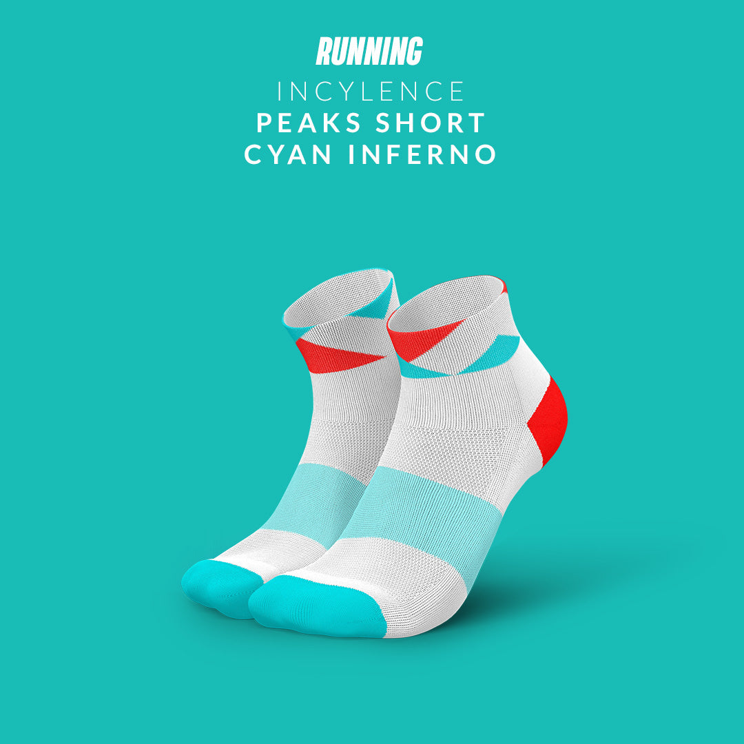 INCYLENCE RUNNING PEAKS SHORT CYAN INFERNO