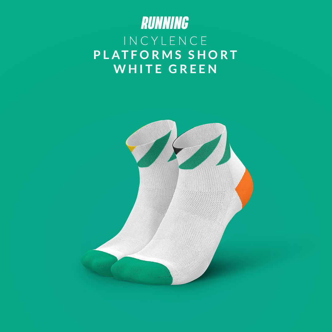 INCYLENCE RUNNING PLATFORMS SHORT WHITE GREEN