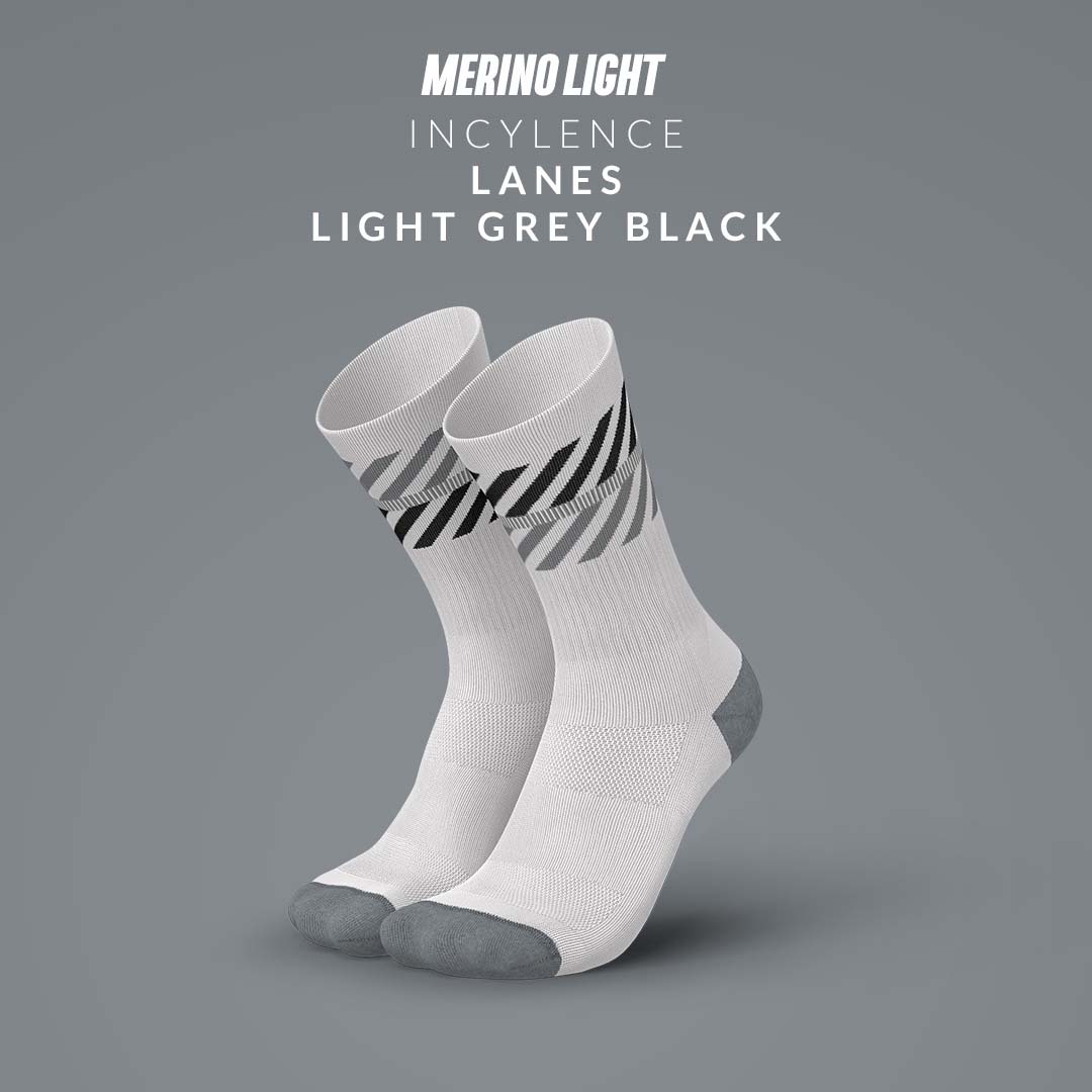INCYLENCE MERINO LIGHT LANES LIGHT GREY BLACK