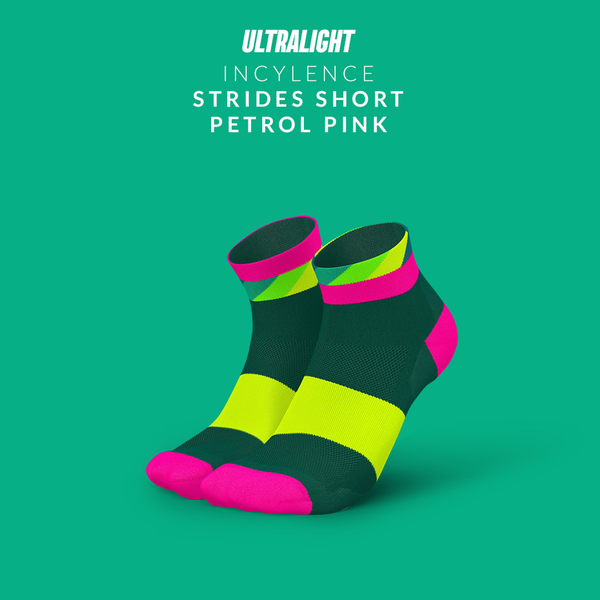 INCYLENCE ULTRALIGHT STRIDES SHORT PETROL PINK