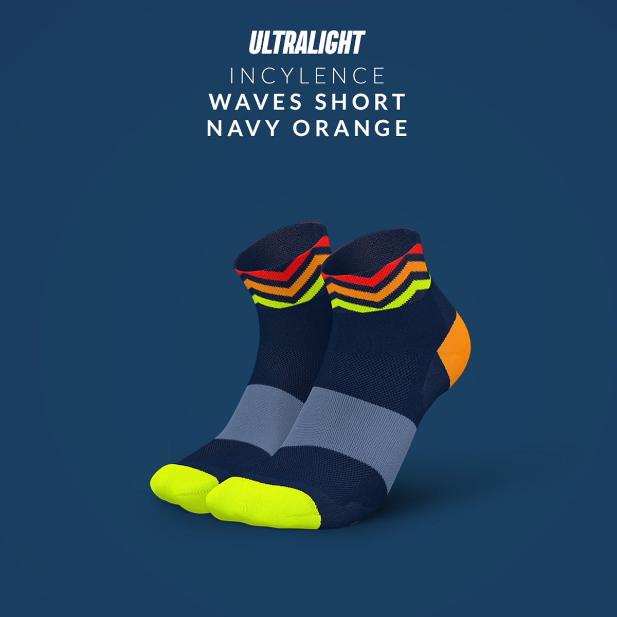 INCYLENCE ULTRALIGHT WAVES SHORT NAVY ORANGE