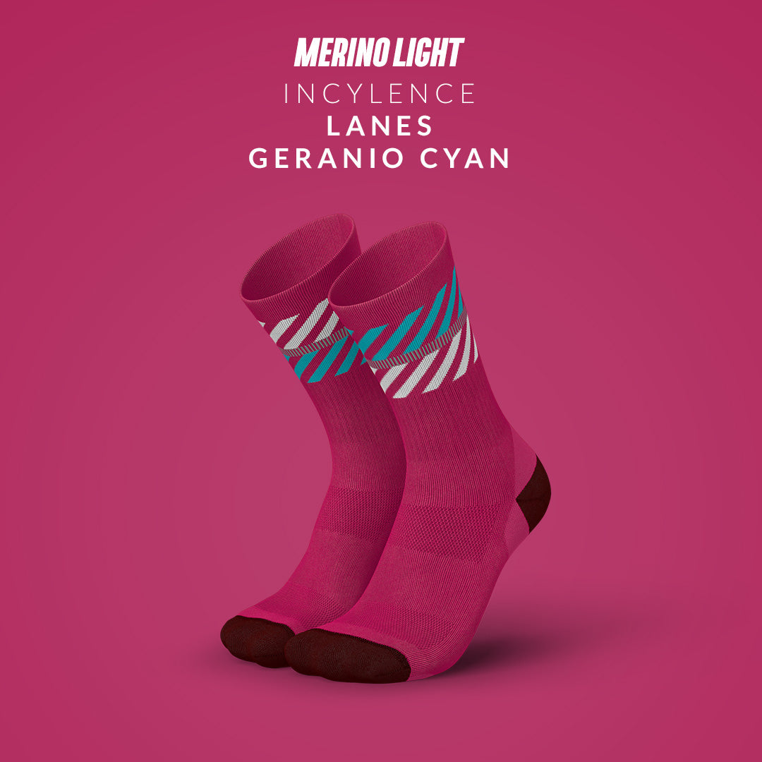 INCYLENCE MERINO LIGHT LANES GERANIO CYAN