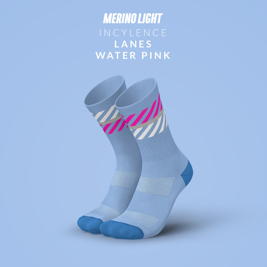 INCYLENCE MERINO LIGHT LANES WATER PINK