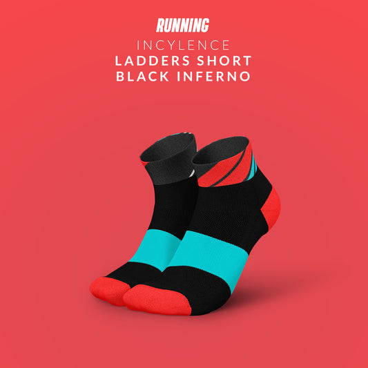 INCYLENCE RUNNING LADDERS SHORT BLACK INFERNO
