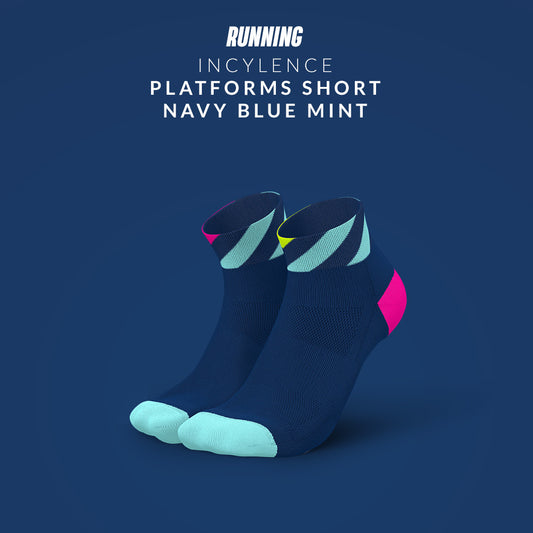 INCYLENCE RUNNING PLATFORMS SHORT NAVY BLUE MINT